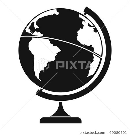 Geographic planet icon, simple style. 69080501
