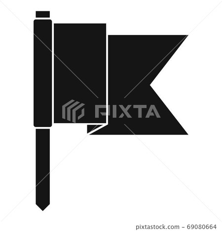 Information flag icon, simple style. Information flag icon, simple style. 69080664
