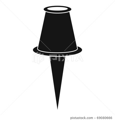Drawing pin icon, simple style. 69080666