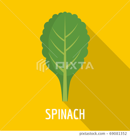 Spinach icon, flat style. Spinach icon, flat style. 69081352