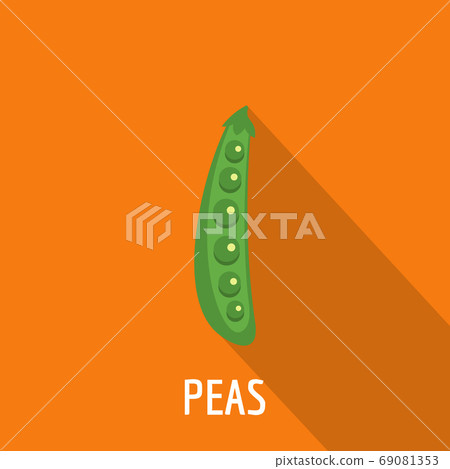 Peas icon, flat style. 69081353