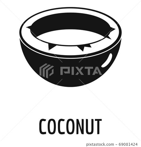 Coconut icon, simple style. 69081424