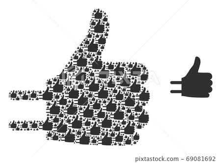 Thumb up Adapter Mosaic of Self Icons Thumb up Adapter Mosaic of Self Icons 69081692