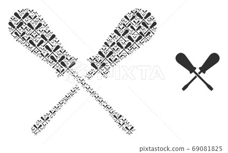 Crossing Screwdrivers Mosaic of Self Items Crossing Screwdrivers Mosaic of Self Items 69081825
