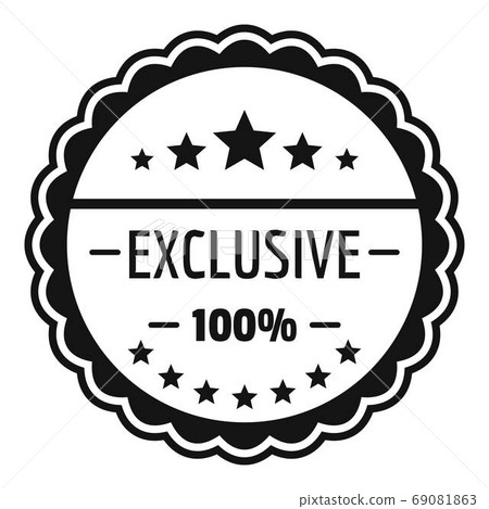 Exclusive logo, simple style. 69081863