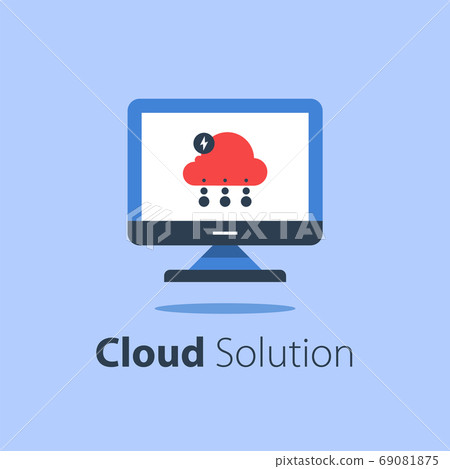 Cloud services, internet technology, online file storage, web solution, distant server Cloud services, internet technology, online file storage, web solution, distant server 69081875