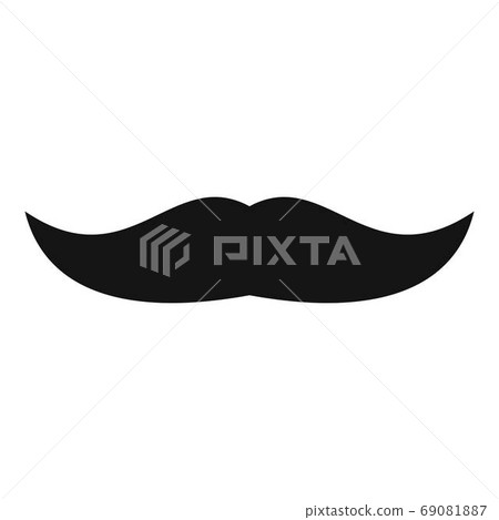 Mustache chevron icon, simple style. 69081887