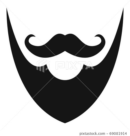 Pointing beard icon, simple style. 69081914