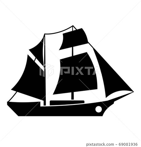 Ship excursion icon, simple black style Ship excursion icon, simple black style 69081936