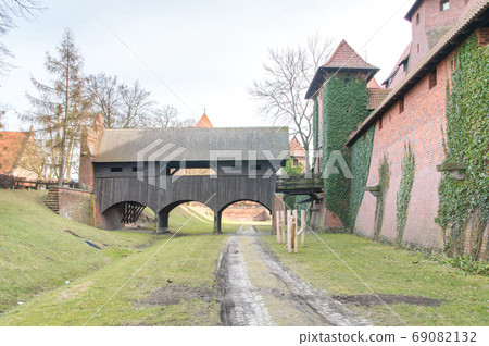 Northern moat in Malbork castle in Poland. Northern moat in Malbork castle in Poland. 69082132