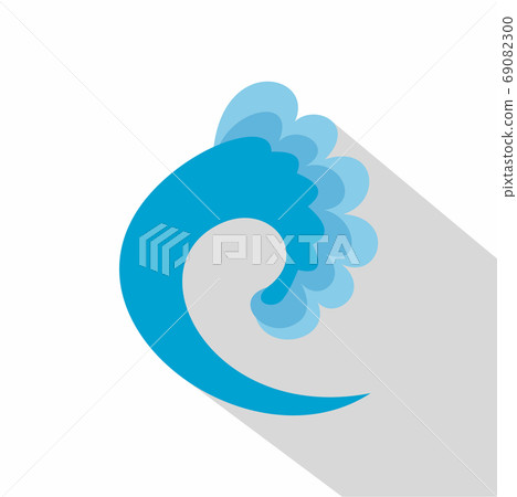 Wave ocean icon, flat style Wave ocean icon, flat style 69082300