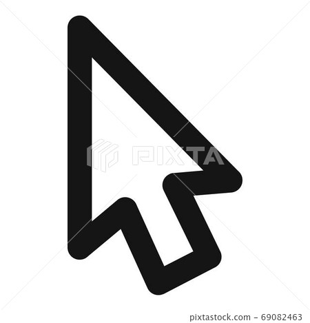 Cursor retro element icon, simple black style - Stock Illustration ...