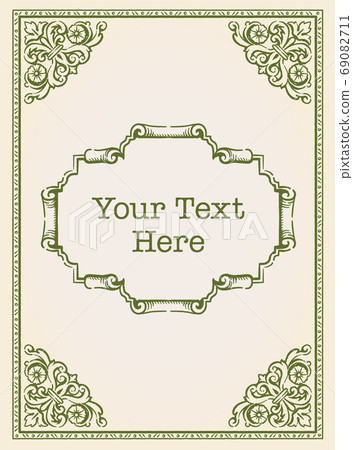 Antique-style frames and design materials. Renaissance, Gothic 69082711