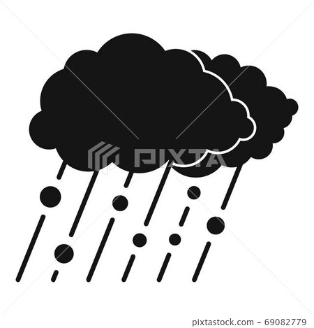 Cloud rain snow icon, simple black style 69082779
