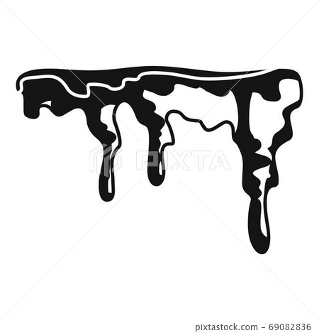 Snowdrift icon, simple black style 69082836