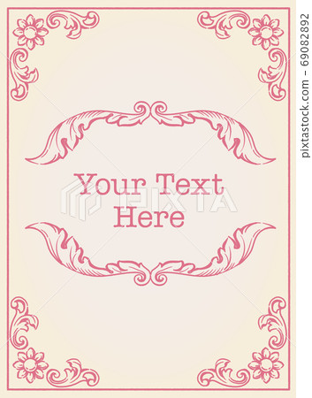 Antique-style frames and design materials. Rococo, baroque style 69082892