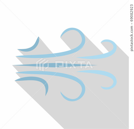 Wind icon, flat style 69082923