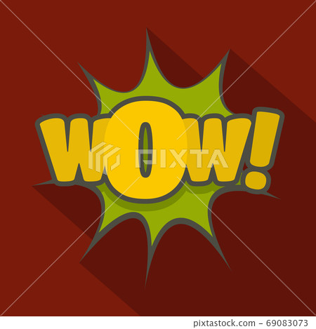 Comic boom icon, flat style Comic boom icon, flat style 69083073