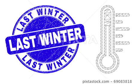 Blue Distress Last Winter Stamp Seal and Web Carcass Temperature 69083818