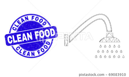 Blue Grunge Clean Food Stamp Seal and Web Carcass Shower Blue Grunge Clean Food Stamp Seal and Web Carcass Shower 69083910