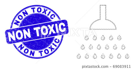 Blue Scratched Non Toxic Stamp and Web Carcass Shower Blue Scratched Non Toxic Stamp and Web Carcass Shower 69083911