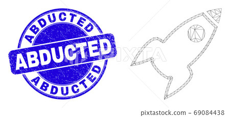Blue Grunge Abducted Stamp Seal and Web Mesh Rocket Blue Grunge Abducted Stamp Seal and Web Mesh Rocket 69084438