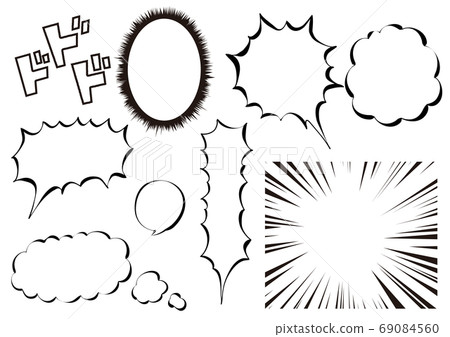 Cartoon material set Starburst large ver 69084560