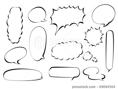 Speech bubble set brush version 69084564