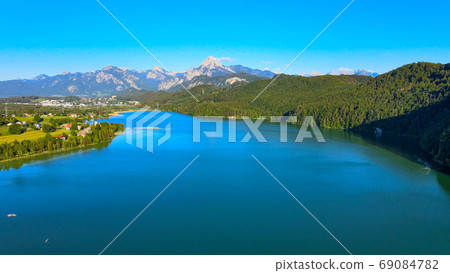 Lake Weissensee in Bavaria - beautiful small lake in the Allgau district 69084782