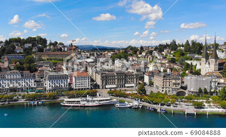 The lakefront of Lake Lucerne in Switzerland 69084888