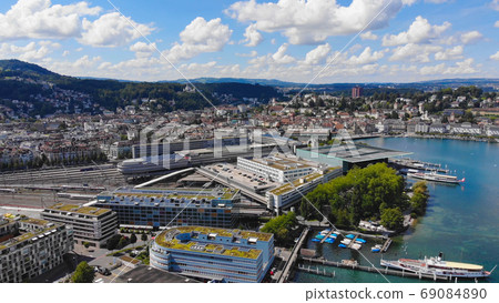City of Lucerne Switzerland and Lake Lucerne - aerial view City of Lucerne Switzerland and Lake Lucerne - aerial view 69084890