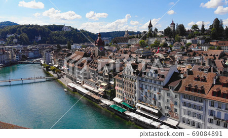 Beautiful city of Lucerne in Switzerland from above 69084891