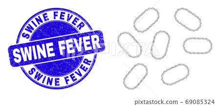 Blue Grunge Swine Fever Seal and Web Carcass Microbes 69085324