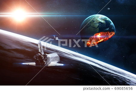 Planet Earth exploding Planet Earth exploding 69085656