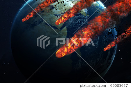 Meteor shower close to Earth Meteor shower close to Earth 69085657