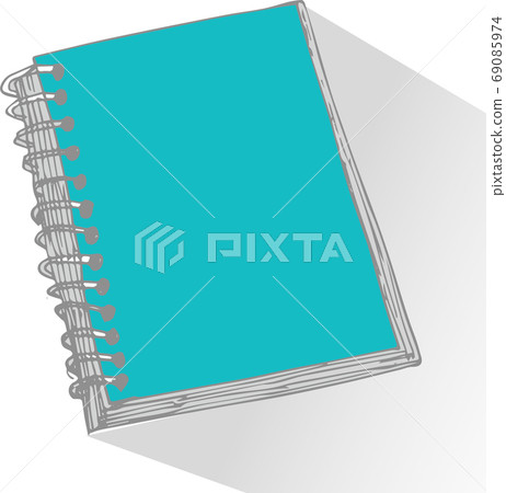 Sketch of a notebook. Vector illustration with hand drawn notebook sheet. Blank page notebook 69085974
