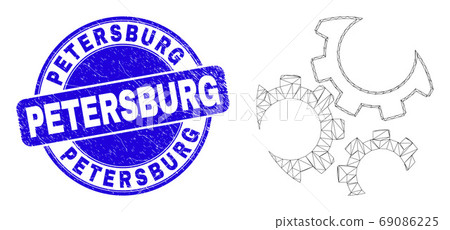 Blue Scratched Petersburg Seal and Web Mesh Gears Blue Scratched Petersburg Seal and Web Mesh Gears 69086225