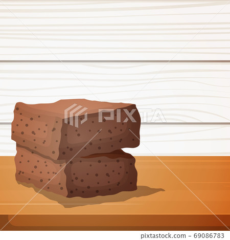 Chocolate Brownies Black Forest Cake Food Photography Tasty on Wooden Table 69086783