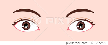 眼/眼型矢量圖/白眼 69087253