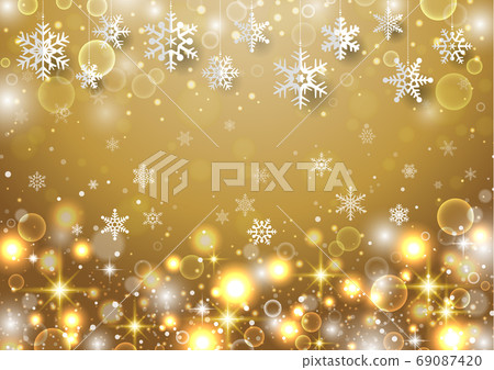 Christmas background with hanging snowflakes Christmas background with hanging snowflakes 69087420