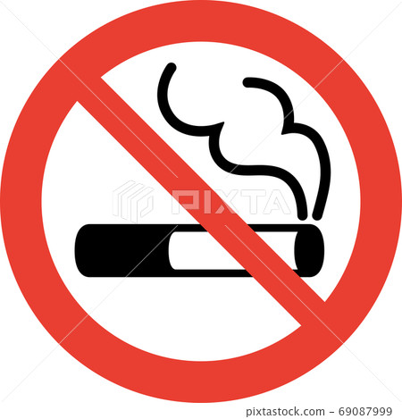 Non-smoking pictogram (thick line ver.) 69087999