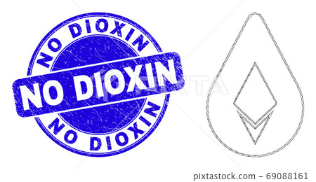 Blue Distress No Dioxin Stamp Seal and Web Carcass Crystal Drop Blue Distress No Dioxin Stamp Seal and Web Carcass Crystal Drop 69088161