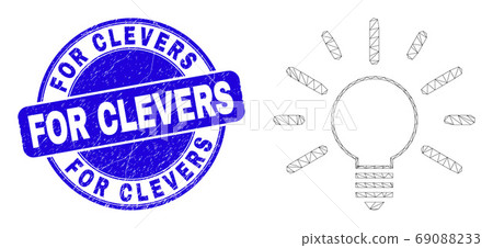 Blue Grunge For Clevers Stamp and Web Carcass Bulb Light 69088233