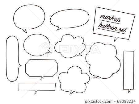 Simple speech bubble material Simple speech bubble material 69088234