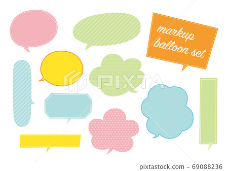 Simple speech bubble material Simple speech bubble material 69088236
