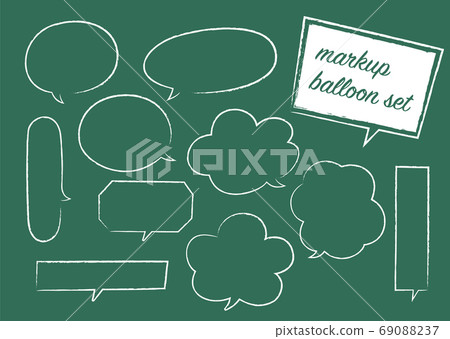 Simple speech bubble material Simple speech bubble material 69088237