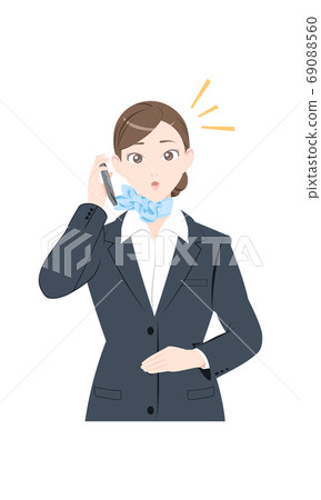 Phone Amazing Pose Business Suit Woman Phone Amazing Pose Business Suit Woman 69088560