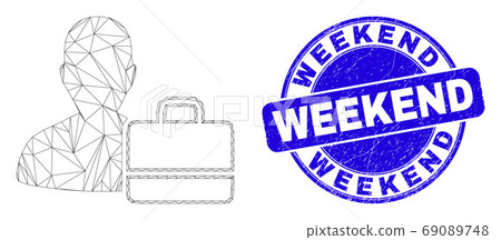 Blue Grunge Weekend Seal and Web Carcass User Case 69089748