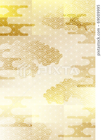 Japanese pattern New Year's card pattern background Japanese pattern New Year's card pattern background 69089995