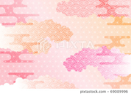 Japanese pattern New Year's card pattern background Japanese pattern New Year's card pattern background 69089996